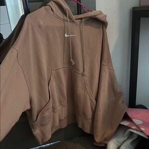 Nike Tan Hoodie with Logo